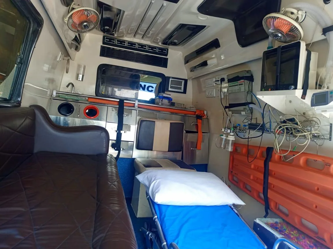 Modern ambulance exterior view